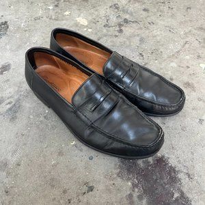 Santoni Italian Leather Penny Loafers